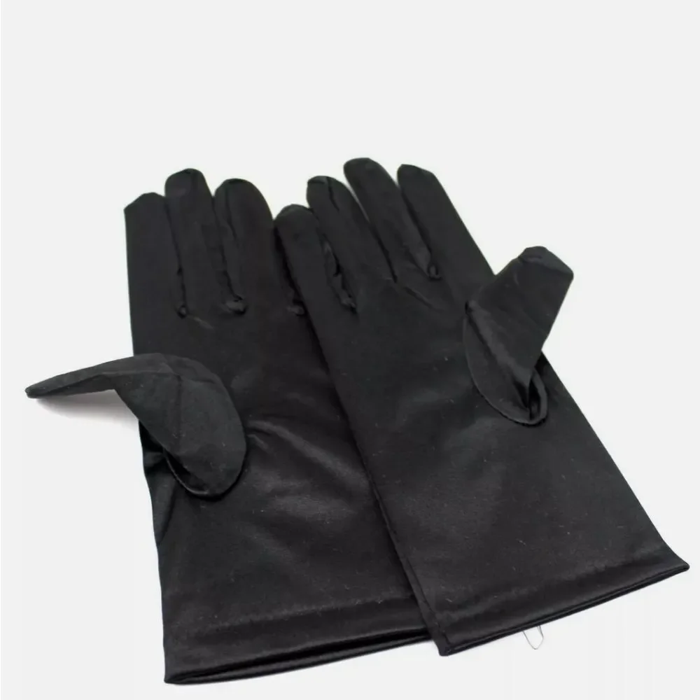 Women Short Wrist Gloves Smooth Satin Party Dress Prom Evening Wedding